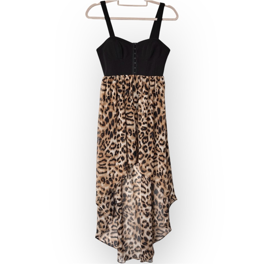 High-Low Leopard Print Dress - Picture 2 of 8